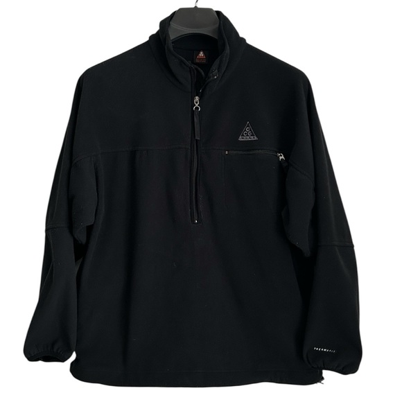 Nike Other - Nike ACG Thermafit Black‎ Half-Zip Jacket. Vintage. Size Large.
